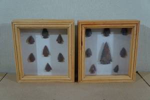2 Shadowbox Displays with Arrow Heads