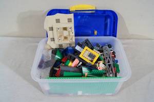 Bin of LEGO and Building Bricks