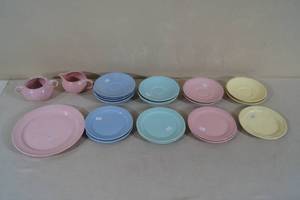 Vintage T.S.&T. Lu-Ray Pastels Dishes and Serving Pieces