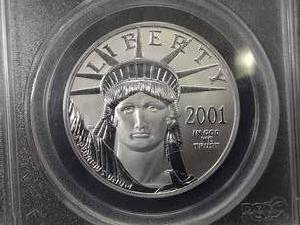 2001 1 Ounce Platinum Statue of Lib...