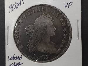 18021 Draped Bust Silver Dollar...