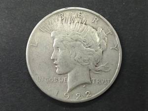 1922 S Peace Silver Dollar...