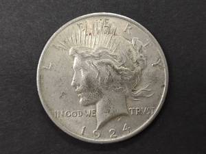 1924 Peace Silver Dollar...