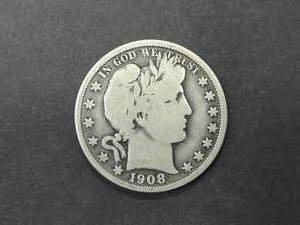 1908 O Barber Silver Half Dollar...