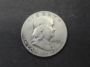 1952 S Franklin Silver Half Dollar...
