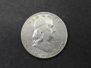 1953 D Franklin Silver Half Dollar...