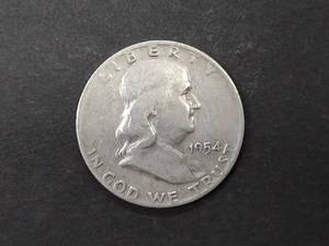 1954 D Franklin Silver Half Dollar...