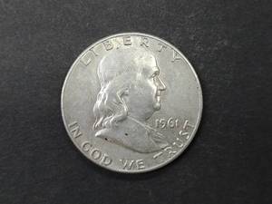 1961 D Franklin Silver Half Dollar...