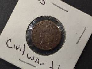 1863 Civil War Token Proclaim Libe...