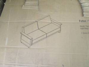 dorel futon color is velet open box...