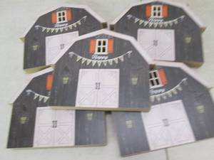 5 wooden halloween decor accent ...