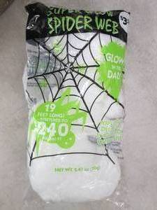 box of 12 super glow spider web ...