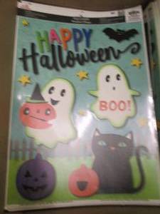 box of halloween window clins, tric...