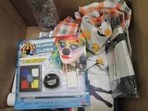box of halloween makup , bandanas t...