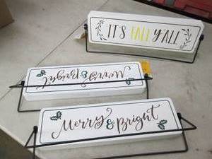3 harvest reversible signs ...