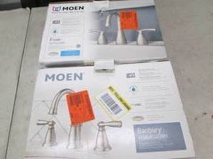 2 moen faucets 1 essie 84716srn and...