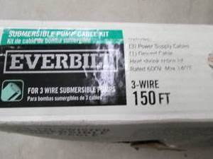 everbilt 3 wire 150ft submersible p...