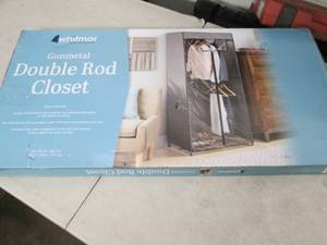 whitmore gunmetal double rod closet...