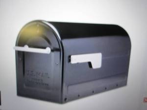 Boulder Post Mount Mailbox Black wi...