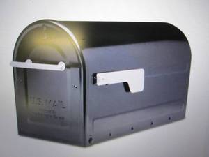 Boulder Post Mount Mailbox Black wi...