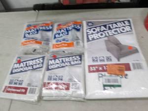 4 mattress bags and a sofatable pr...