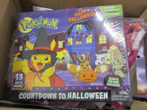 box of halloween items ...