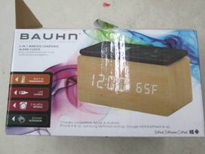 bauhn 2 in 1 wireless charging alar...
