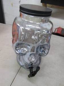 glass skull beverage dispenser ...