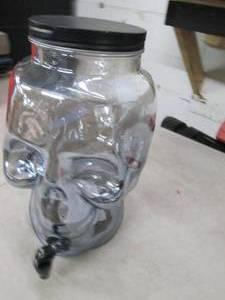 glass skull beverage dispenser ...