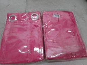 2 packages of 2 red blackout curtai...