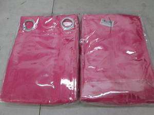 2 packages of 2 red blackout curtai...
