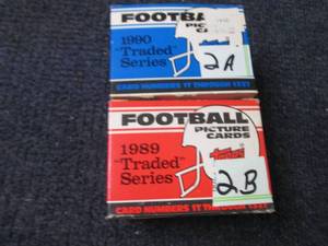 lot 2 image: 1989 &1990 Topps Football Complete ...