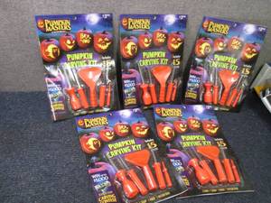 lot 73 image: 5 Pumpkin Carving Kits Retail $3.94...