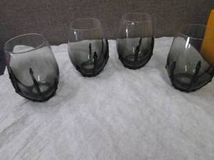 lot 78 image: SKELETON HAND STEMLESS WINE GLASS-1...