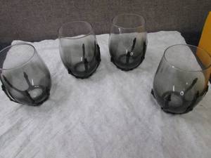 lot 81 image: SKELETON HAND STEMLESS WINE GLASS-1...