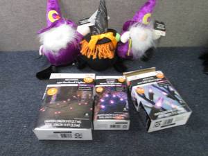 lot 97 image: Halloween Gnome Plush, Mini Lights...