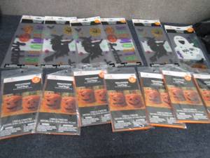 lot 111 image: 6 pks Halloween Gel Clings, 6 pks L...