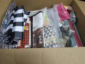 lot 165 image: Box of Assorted Table Cloths, Runne...