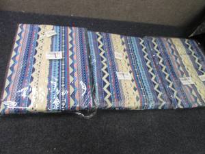 lot 172 image: 2- 55x55 inch Fabric Tablecloths, 1...