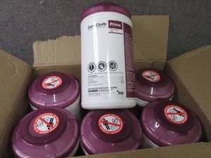 lot 177 image: Case of 6 -70ct Canisters Sani-Clot...