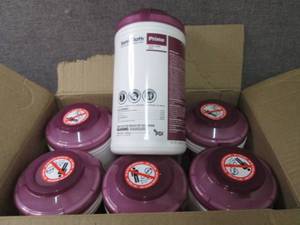 lot 182 image: Case of 6 -70ct Canisters Sani-Clot...