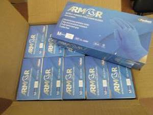 lot 187 image: Case of 10 Boxes Armor Nitrile Powd...