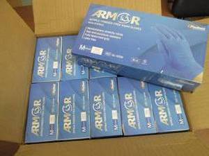 lot 188 image: Case of 10 Boxes Armor Nitrile Powd...