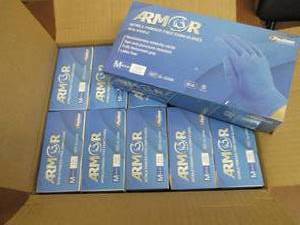 lot 189 image: Case of 10 Boxes Armor Nitrile Powd...