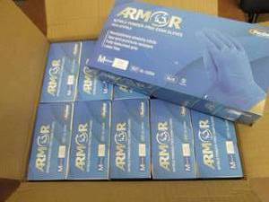 lot 192 image: Case of 10 Boxes Armor Nitrile Powd...