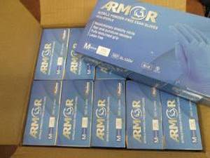 lot 193 image: Case of 10 Boxes Armor Nitrile Powd...