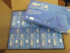 lot 194 image: Case of 10 Boxes Armor Nitrile Powd...
