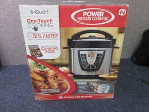 lot 221 image: Power Pressuer Cooker XL 6 qt open ...
