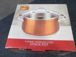 lot 310 image: Parini 6 Quart Stainless Steel Stoc...