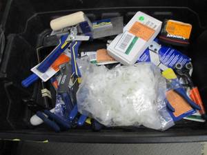 lot 373 image: Tote of Assorted Tiling & Misc Hand...